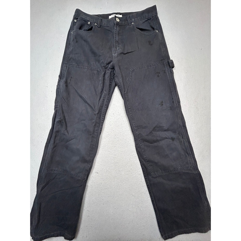 PacSun Baggy Carpenter Pants 100% Cotton Black 31x32 Mens